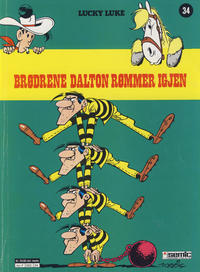 Cover Thumbnail for Lucky Luke (Semic, 1977 series) #34 - Brødrene Dalton rømmer igjen [2. opplag]