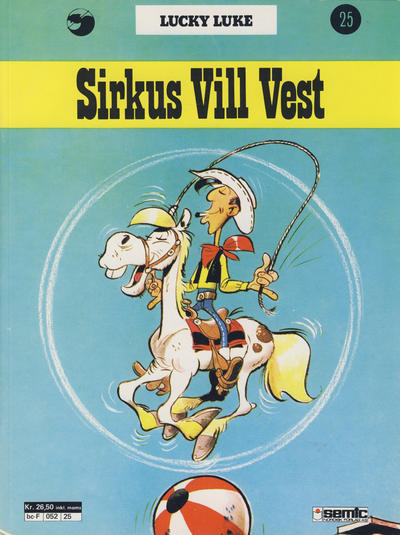 Cover for Lucky Luke (Semic, 1977 series) #25 - Sirkus Vill Vest [2. opplag]