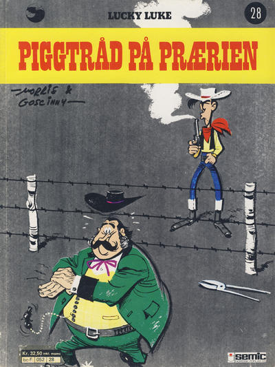 Cover for Lucky Luke (Semic, 1977 series) #28 - Piggtråd på prærien [2. opplag]