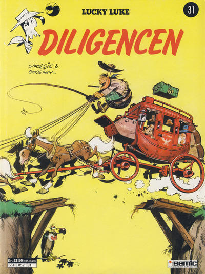 Cover for Lucky Luke (Semic, 1977 series) #31 - Diligencen [2. opplag]