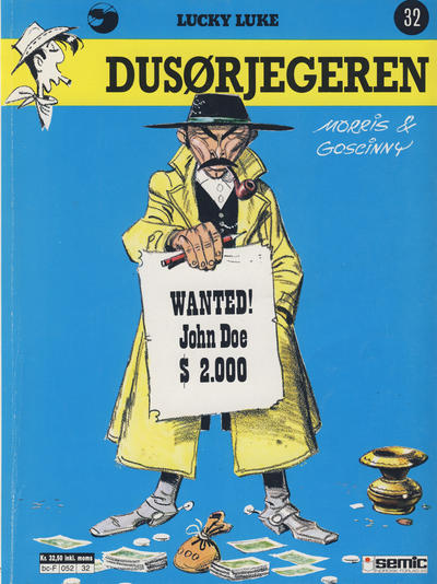 Cover for Lucky Luke (Semic, 1977 series) #32 - Dusørjegeren [2. opplag]