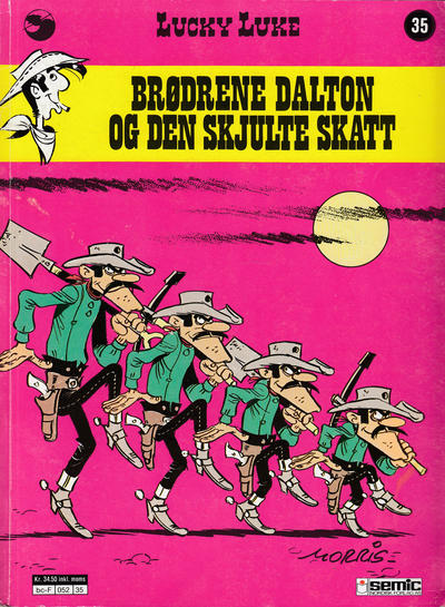 Cover for Lucky Luke (Semic, 1977 series) #35 - Brødrene Dalton og Den skjulte skatt [2. opplag]