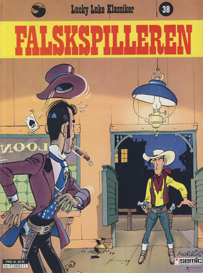 Cover for Lucky Luke (Semic, 1977 series) #38 - Falskspilleren [2. opplag]