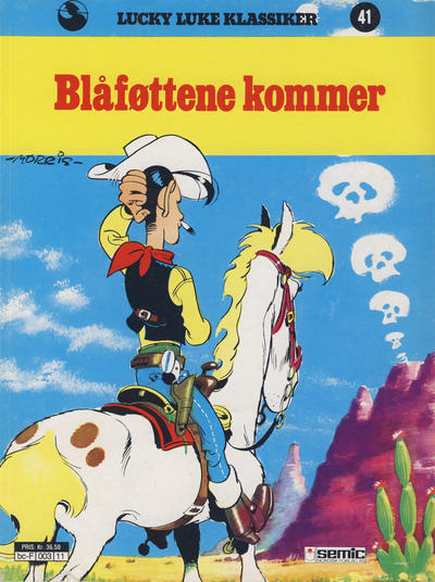 Cover for Lucky Luke (Semic, 1977 series) #41 - Blåføttene kommer [2. opplag]