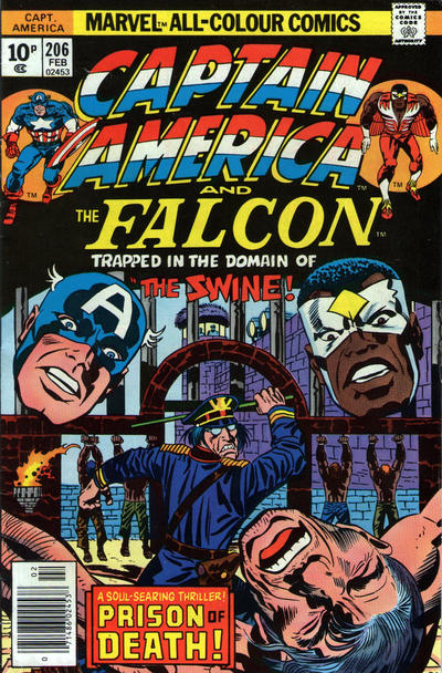 Cover for Captain America (Marvel, 1968 series) #206 [British]