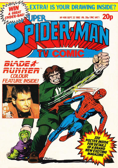 Cover for Super Spider-Man TV Comic (Marvel UK, 1981 series) #498