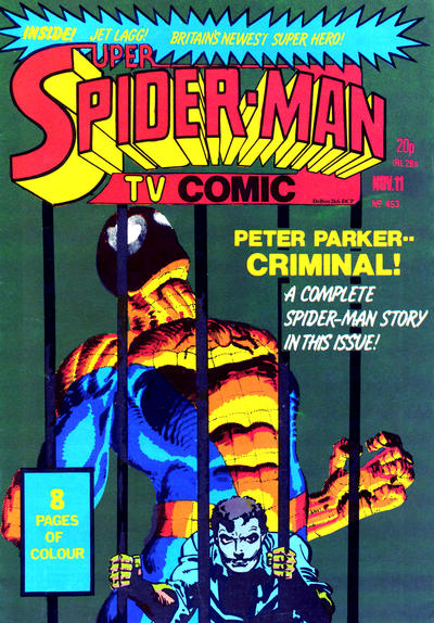 Cover for Super Spider-Man TV Comic (Marvel UK, 1981 series) #453