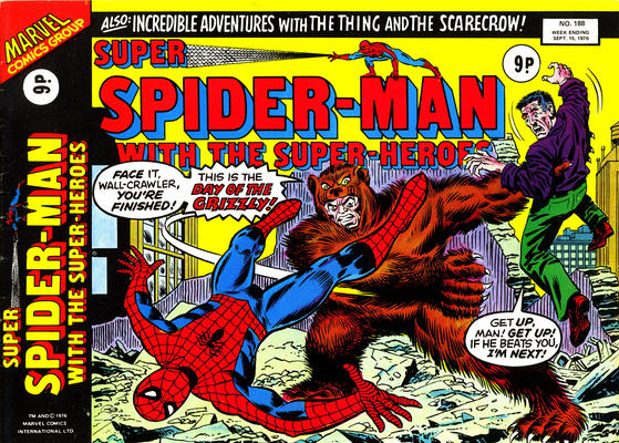Cover for Super Spider-Man (Marvel UK, 1976 series) #188