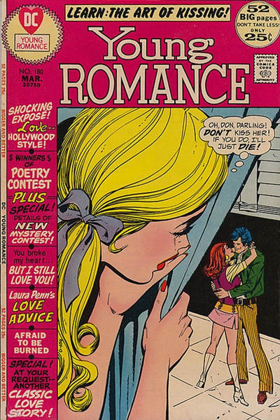Cover for Young Romance (DC, 1963 series) #180