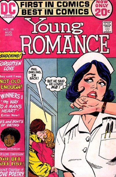 Cover for Young Romance (DC, 1963 series) #185