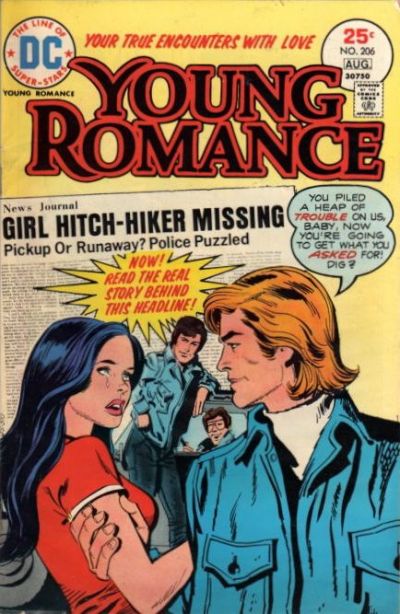 Cover for Young Romance (DC, 1963 series) #206