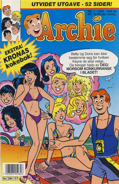 Cover for Archie (Semic, 1982 series) #7/1993