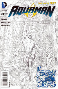 Cover for Aquaman (DC, 2011 series) #24 [Paul Pelletier Sketch Cover]