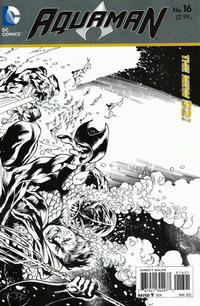 Cover Thumbnail for Aquaman (DC, 2011 series) #16 [Eddy Barrows / Eber Ferreira Black & White Wraparound Cover]