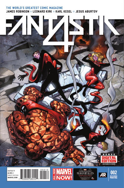 Cover for Fantastic Four (Marvel, 2014 series) #2 [2nd Printing]
