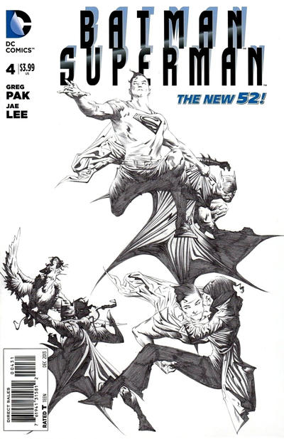 Cover for Batman / Superman (DC, 2013 series) #4 [Jae Lee Sketch Cover]