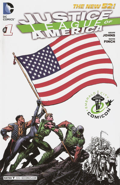 Cover for Justice League of America (DC, 2013 series) #1 [Emerald City Comicon]