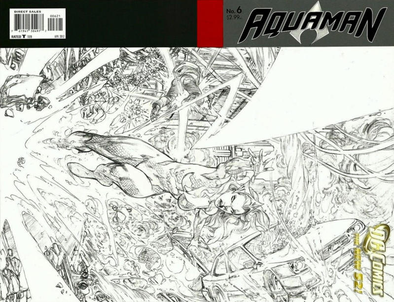 Cover for Aquaman (DC, 2011 series) #6 [Ivan Reis Wraparound Sketch Cover]