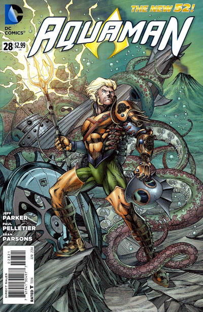 Cover for Aquaman (DC, 2011 series) #28 [Steampunk Cover]