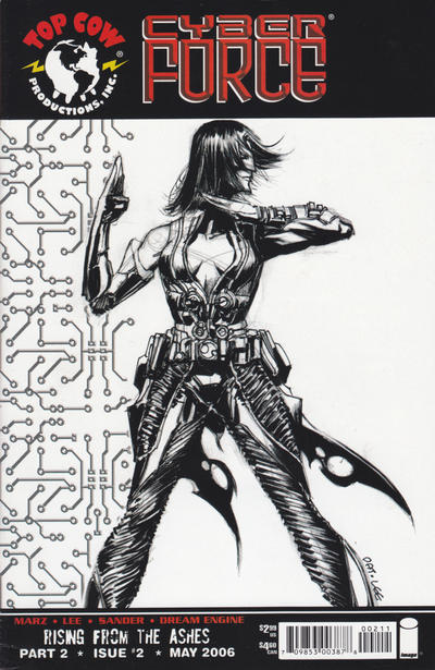 Cover for Cyberforce (Image, 2006 series) #2 [B&W Sketch Cover]