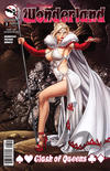 Cover for Grimm Fairy Tales Presents Wonderland: Clash of Queens (Zenescope Entertainment, 2014 series) #3 [Cover D - Richard Ortiz Connecting Cover]