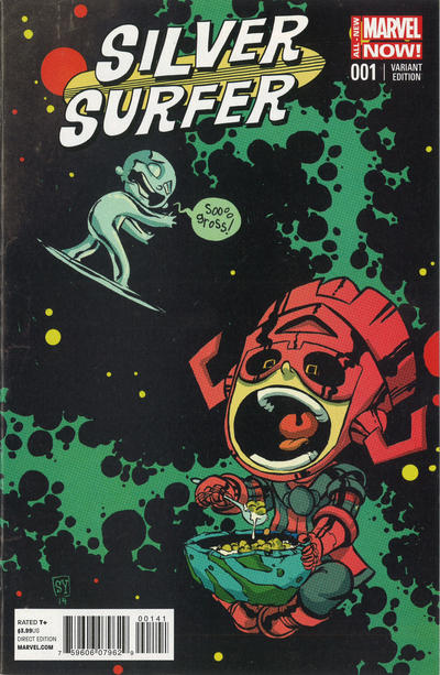 Cover for Silver Surfer (Marvel, 2014 series) #1 [Skottie Young Marvel Babies Variant]