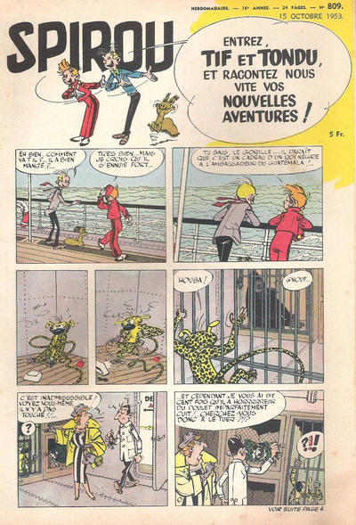 Cover for Spirou (Dupuis, 1947 series) #809