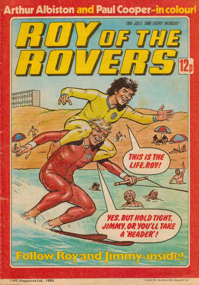 Cover for Roy of the Rovers (IPC, 1976 series) #19 July 1980 [192]