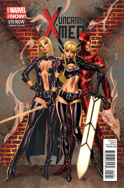 Cover for Uncanny X-Men (Marvel, 2013 series) #19 [J. Scott Campbell]