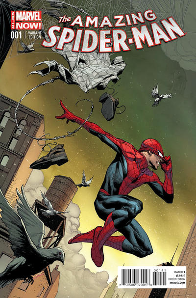Cover for The Amazing Spider-Man (Marvel, 2014 series) #1 [Variant Edition - Jerome Opeña Cover]
