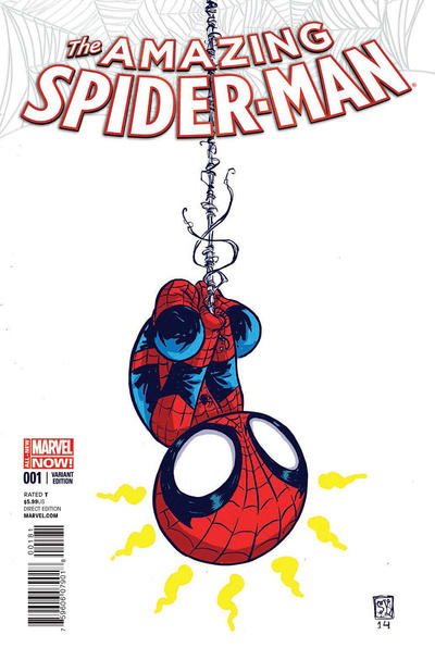 Cover for The Amazing Spider-Man (Marvel, 2014 series) #1 [Variant Edition - Skottie Young Cover]