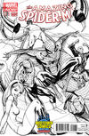 Cover Thumbnail for The Amazing Spider-Man (2014 series) #1.1 [Variant Edition - Midtown Comics Exclusive! - J. Scott Campbell B&W Connecting Cover]