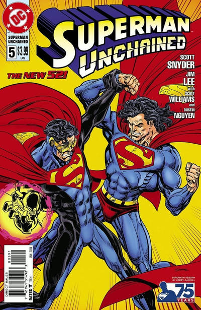 Cover for Superman Unchained (DC, 2013 series) #5 [Kerry Gammill Superman Reborn Cover]
