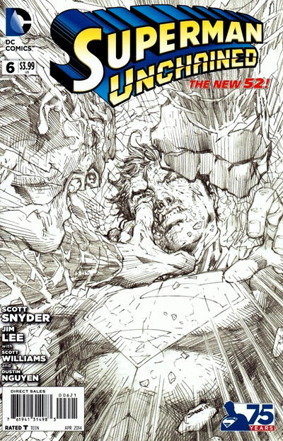 Cover for Superman Unchained (DC, 2013 series) #6 [Jim Lee Sketch Cover]