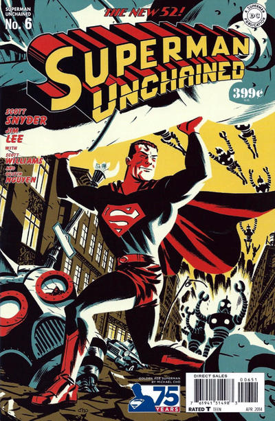 Cover for Superman Unchained (DC, 2013 series) #6 [Michael Cho Golden Age Cover]