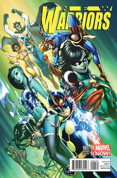 Cover for New Warriors (Marvel, 2014 series) #1 [J. Scott Campbell Variant]