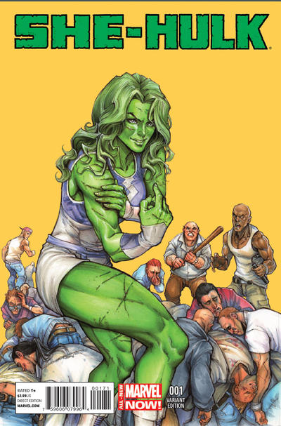Cover for She-Hulk (Marvel, 2014 series) #1 [Variant Edition - Siya Oum Incentive Cover]