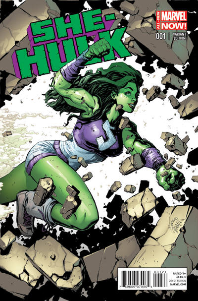 Cover for She-Hulk (Marvel, 2014 series) #1 [Variant Edition - Ryan Stegman Incentive Cover]