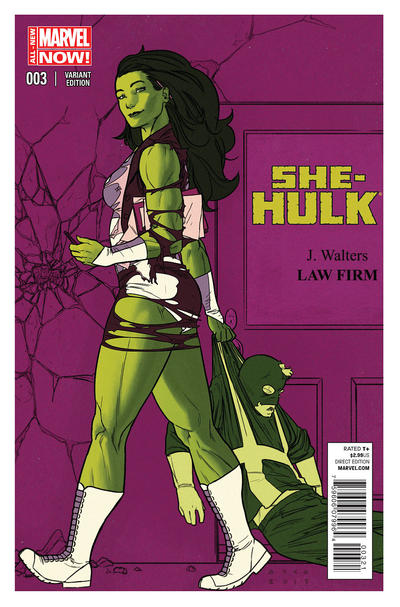 Cover for She-Hulk (Marvel, 2014 series) #3 [Variant Edition - Kris Anka Cover]