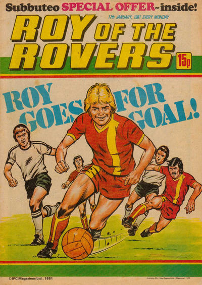 Cover for Roy of the Rovers (IPC, 1976 series) #17 January 1981 [218]