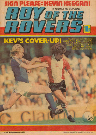 Cover for Roy of the Rovers (IPC, 1976 series) #7 November 1981 [260]