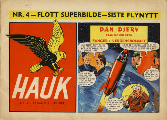 Cover for Hauk (Serieforlaget / Se-Bladene / Stabenfeldt, 1955 series) #4/1955