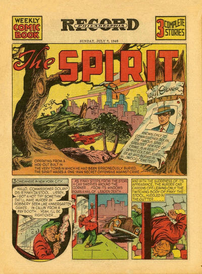 Cover for The Spirit (Register and Tribune Syndicate, 1940 series) #7/7/1940 [Philadelphia Record edition]