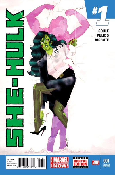 Cover for She-Hulk (Marvel, 2014 series) #1 [Second Printing]
