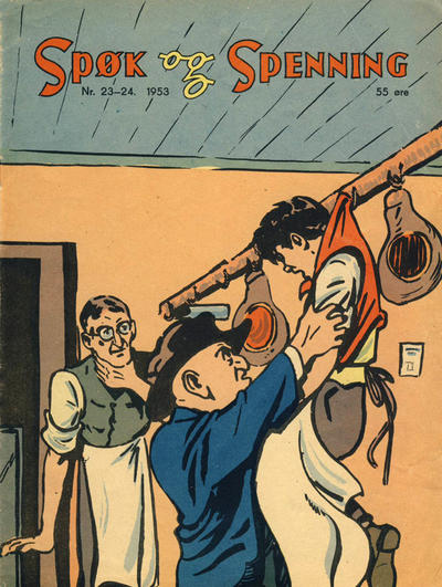 Cover for Spøk og Spenning (Oddvar Larsen; Odvar Lamer, 1950 series) #23-24/1953