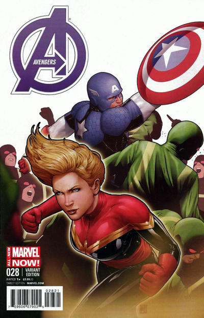 Cover for Avengers (Marvel, 2013 series) #28 [Captain America Variant by John Tyler Christopher]