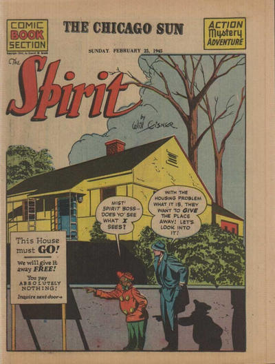 Cover for The Spirit (Register and Tribune Syndicate, 1940 series) #2/25/1945 [Actual dated issue]