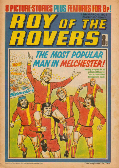 Cover for Roy of the Rovers (IPC, 1976 series) #11 March 1978 [77]