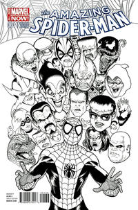 Cover Thumbnail for The Amazing Spider-Man (Marvel, 2014 series) #1 [Variant Edition - ‘Brave New World’ & ‘Laughing Ogre’ Exclusive - Kevin Maguire B&W Cover]