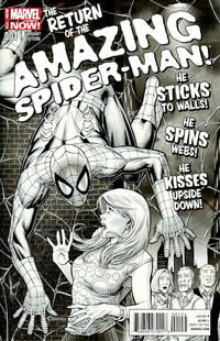 Cover Thumbnail for The Amazing Spider-Man (Marvel, 2014 series) #1 [Variant Edition - Disposable Heroes Exclusive - Dale Keown B&W Cover]